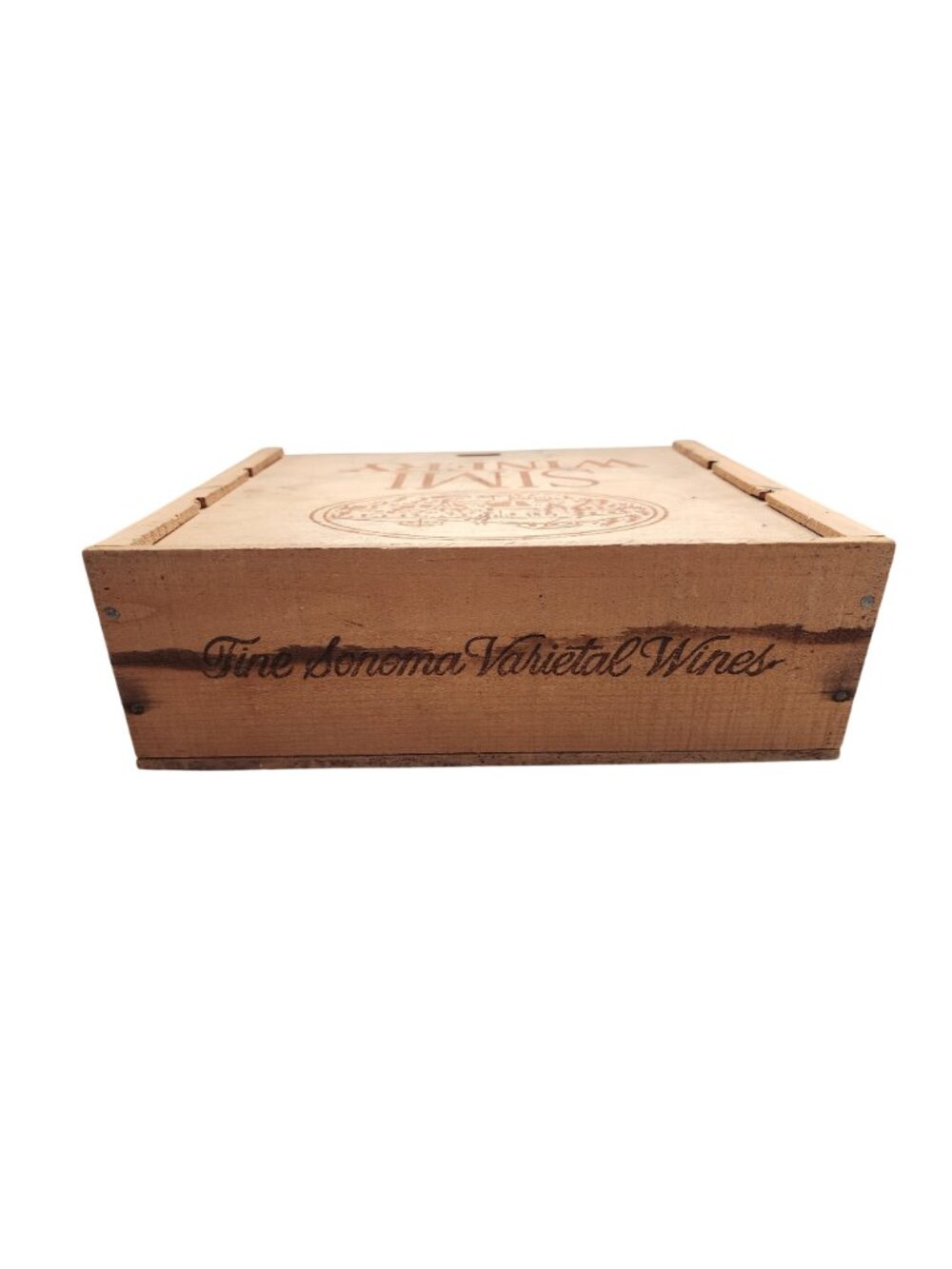 Vintage Simi Winery Wood Crate Wine Gift Box Rustic Farmhouse Decor Sonoma - Picture 6 of 7